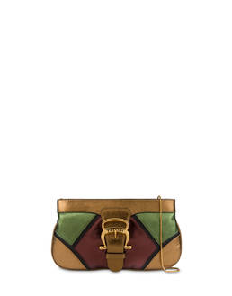 Pochette in nappa laminata con strass Nataly X Pollini Photo 1