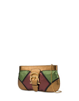 Pochette in nappa laminata con strass Nataly X Pollini Photo 2