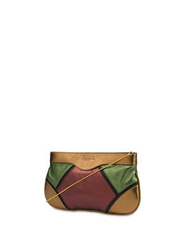 Pochette in nappa laminata con strass Nataly X Pollini Photo 3