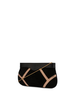 Nataly X Pollini Suede clutch bag with rhinestones Photo 3