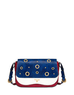 Marina oulder bag with python print Photo 1