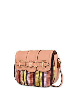 Jackie O' striped shoulder bag Photo 2