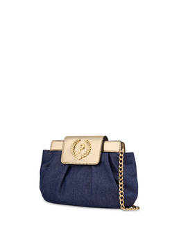 Andromeda Clutch bag in denim and laminate Photo 2