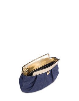 Andromeda Clutch bag in denim and laminate Photo 4
