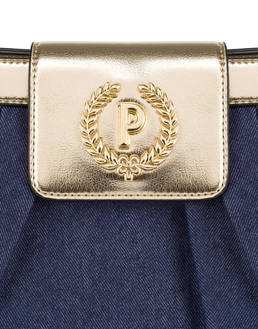 Andromeda shoulder bag in denim and laminate Photo 5