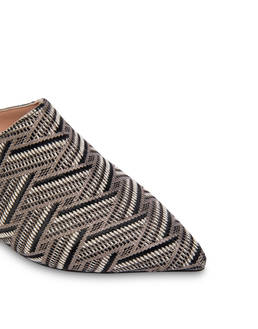 Naxos Garden raffia and lurex mules Photo 4