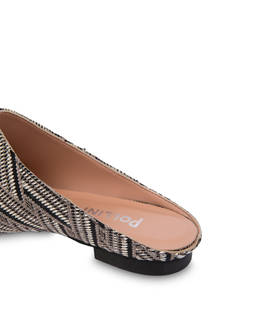 Naxos Garden raffia and lurex mules Photo 5