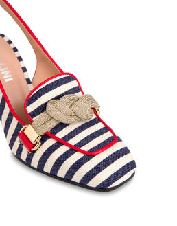 Marina striped canvas slingback Photo 4