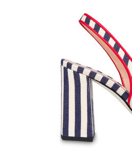 Marina striped canvas slingback Photo 5