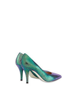 Annabelle décolleté with iridescent python print Photo 3