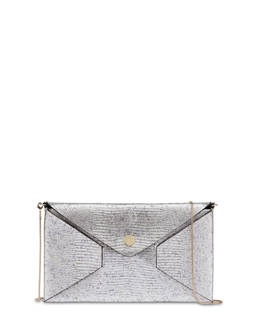 Mail clutch bag in laminated goatskin Photo 1