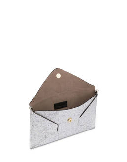 Mail clutch bag in laminated goatskin Photo 4