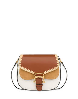 Giulietta Clamp calfskin and split leather shoulder bag Photo 1