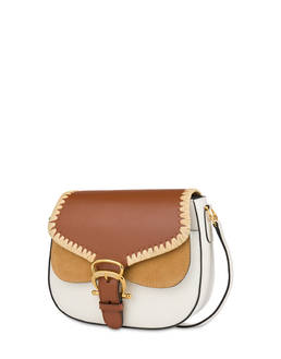 Giulietta Clamp calfskin and split leather shoulder bag Photo 2