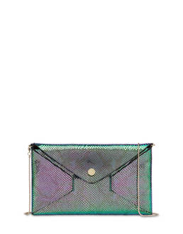 Mail pochette with iridescent python print Photo 1