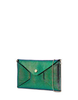 Mail pochette with iridescent python print Photo 2