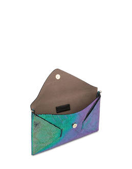 Mail pochette with iridescent python print Photo 4