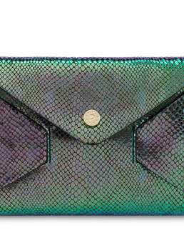 Mail pochette with iridescent python print Photo 5