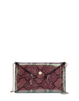 Mail pochette with iridescent python print Photo 1