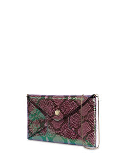 Mail pochette with iridescent python print Photo 2