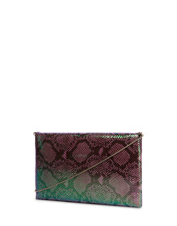 Mail pochette with iridescent python print Photo 3