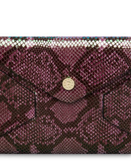 Mail pochette with iridescent python print Photo 5