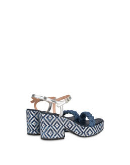 Greek Islands denim and laminate sandals Photo 3