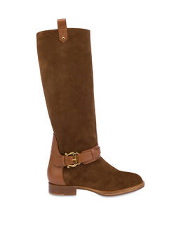 Cabiria Buckle suede knight boots Photo 1