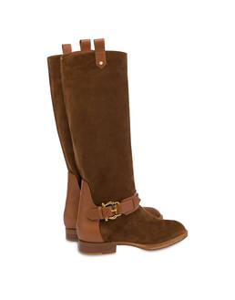 Cabiria Buckle suede knight boots Photo 3