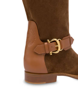 Cabiria Buckle suede knight boots Photo 4