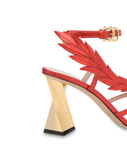 Shiny Laurel laminated nappa leather sandals Photo 4