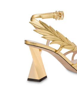 Shiny Laurel laminated nappa leather sandals Photo 4