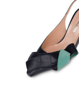 La Mer Rouge slingbacks in calfskin Photo 4