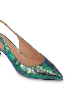 Slingback con stampa pitone iridescente Annabelle Photo 4