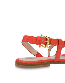 Buckle Notes flat sandals in patent leather Photo 5
