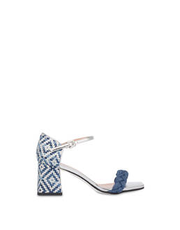 Greek Islands denim and laminate sandals Photo 1