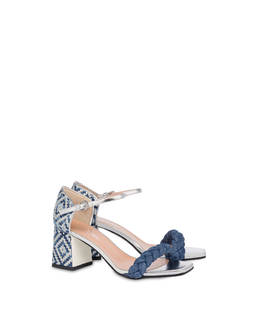 Greek Islands denim and laminate sandals Photo 2