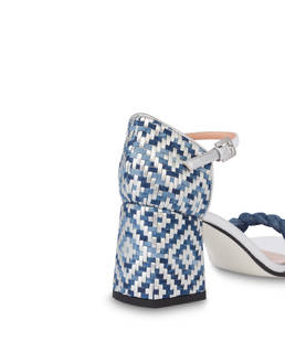 Greek Islands denim and laminate sandals Photo 5