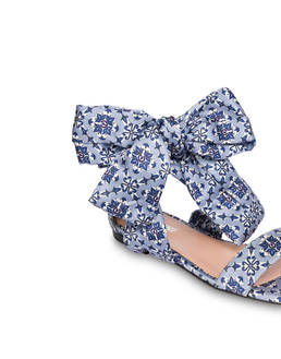 Azulejos flat sandals in satin Photo 4