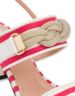 Sandali in canvas a righe Marina Photo 4