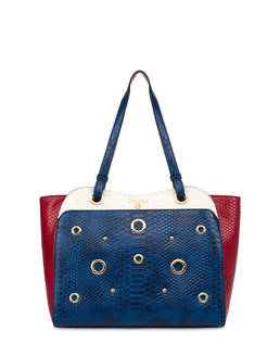 Marina Tote bag with python print Photo 1