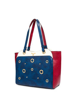 Marina Tote bag with python print Photo 2