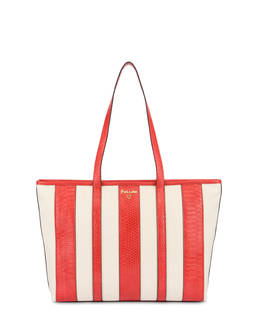 Stripe On Me canvas shopping bag Photo 1