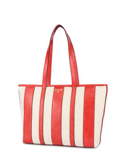 Stripe On Me canvas shopping bag Photo 2