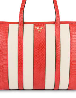 Stripe On Me canvas shopping bag Photo 5