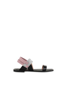 Greek Cross patent leather flat sandals Photo 1