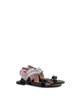 Greek Cross patent leather flat sandals Photo 2