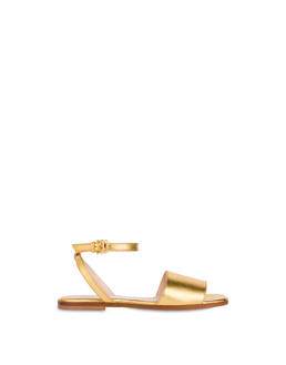 Flat sandals in laminated nappa Photo 1