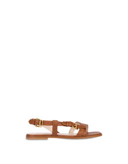 Buckle Notes flat sandals in patent leather Photo 1