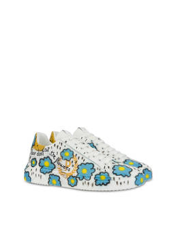 'Please don't eat the flowers' leather sneakers with floral print Photo 2